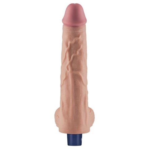 10" REAL SOFTEE Rechargeable TPE Vibrating Dildo(Flesh)