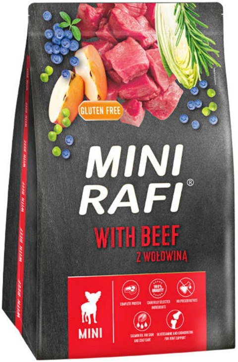 Sucha Karma Dla Psa RAFI MINI Adult z Wołowiną 3 kg - 1 szt. RAFI