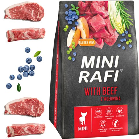 Sucha Karma Dla Psa RAFI MINI Adult z Wołowiną 3 kg - 1 szt. RAFI