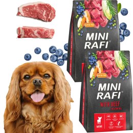 Sucha Karma Dla Psa RAFI MINI Adult z Wołowiną 3 kg - 2 szt. RAFI