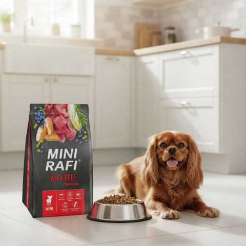Sucha Karma Dla Psa RAFI MINI Adult z Wołowiną 3 kg - 2 szt. RAFI