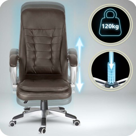 Fotel biurowy obrotowy Sofotel cimny brąz