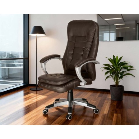 Fotel biurowy obrotowy Sofotel cimny brąz