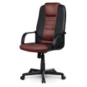 Fotel biurowy obrotowy Sofotel czarno-brązowe
