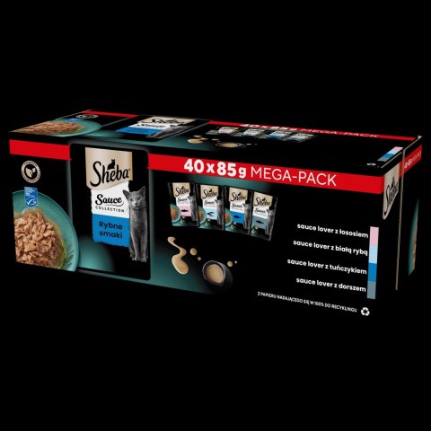 Sheba Sauce Collection Karma Dla Kota Rybne Smaki 40x85g