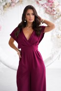 289-10 Kombinezon Z Zakrytymi Ramionami - bordowy