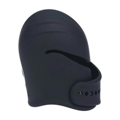 Adjustable Vibrating Silicone Penis Head Stimulator - Black