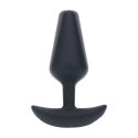 Classic Vibrating Silicone Anal Plug - M - Black