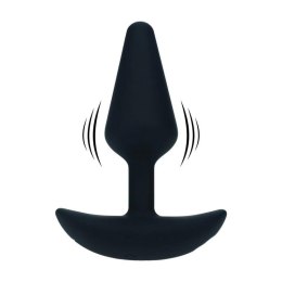 Classic Vibrating Silicone Anal Plug - S - Black