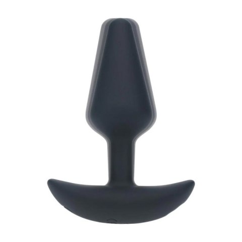 Classic Vibrating Silicone Anal Plug - S - Black