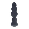 Dual Motor Remote Control Beaded Vibrating Liquid Silicone Prostate Stimulator - Black