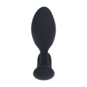 Remote Control Vibrating Liquid Silicone Anal Plug - Black