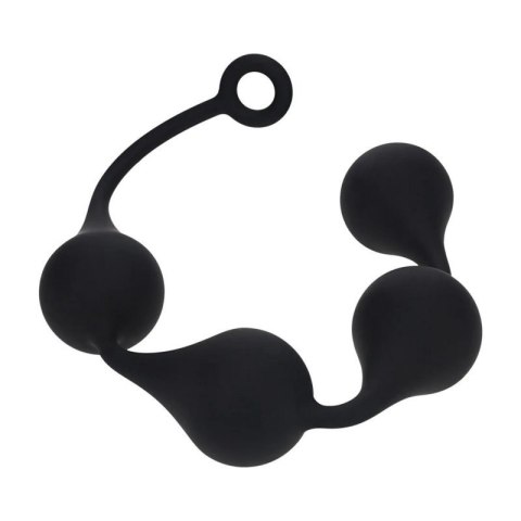 Silicone Waterdrop Anal Balls - XXL - 60mm - Black