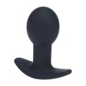 Single Bulb Vibrating Silicone Anal Plug - Black