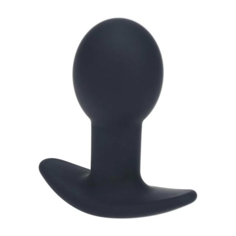 Single Bulb Vibrating Silicone Anal Plug - Black