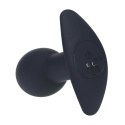 Single Bulb Vibrating Silicone Anal Plug - Black