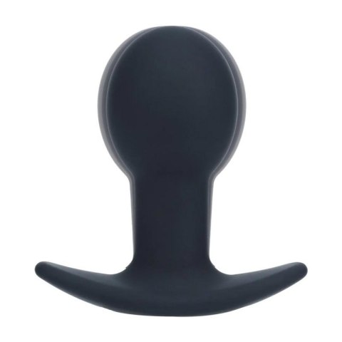 Single Bulb Vibrating Silicone Anal Plug - Black