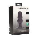 Tri Bulb Vibrating Silicone Anal Plug - Black