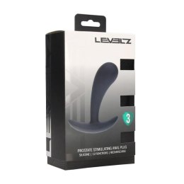 Vibrating Silicone Prostate Stimulator Anal Plug - M - Black