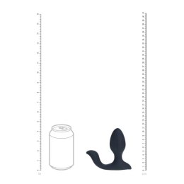 Vibrating and Rotating Silicone Anal Plug with Ball Stimulator - Black