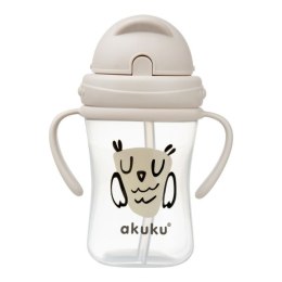 Bidon z chowaną słomką sowa AKUKU