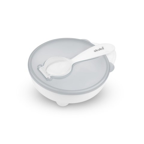 Miseczka z łyżeczką white AKUKU