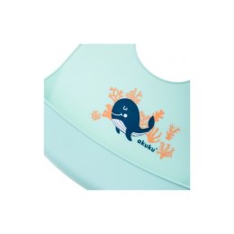 Śliniak silikonowy wieloryb AKUKU