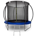 TRAMPOLINA Z SIATKĄ I DRAB INKĄ HENZEN 244 CM NIEB IESKA FT 8