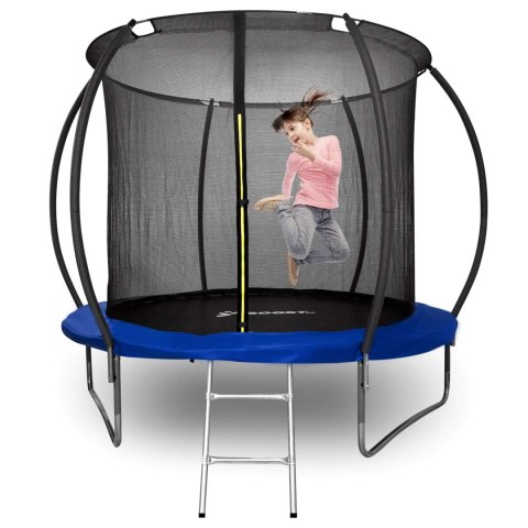 TRAMPOLINA Z SIATKĄ I DRAB INKĄ HENZEN 244 CM NIEB IESKA FT 8