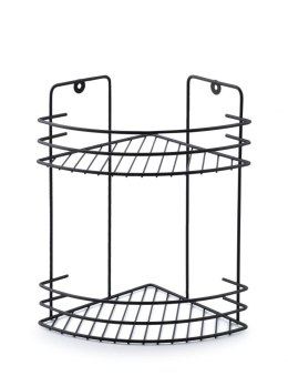PÓŁKA ŁAZIENKOWA H30X19X19CM 2 POZIOMY TRÓJKĄTNA