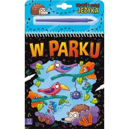 Zdrapuj szukaj jeżyka w parku AKSJOMAT