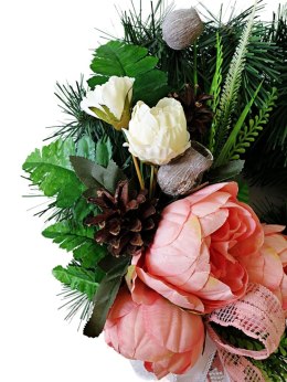 DEKORACJA GROBU WIĄZANKA STROIK WIANEK NA CMENTARZ