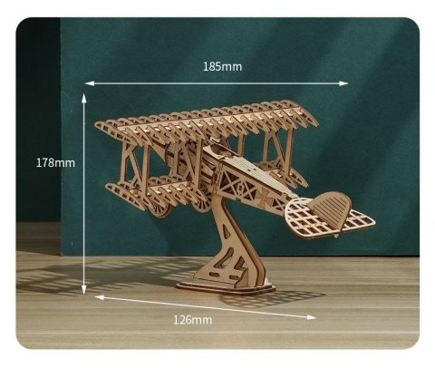 DREWNIANE PUZZLE MODEL 3D - SAMOLOT DIY