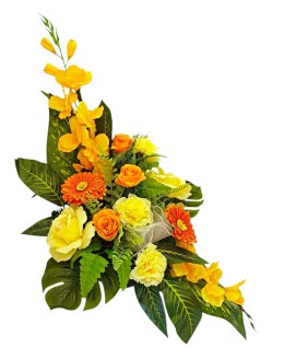 KLASYCZNY STROIK WIOSENNY NA CMENTARZ XL KWIATY NA GRÓB Z OBCIĄŻENIEM