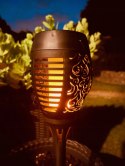 LAMPA SOLARNA WBIJANA DO OGRODU RUCHOMY PŁOMIEŃ 50 cm 1 szt.