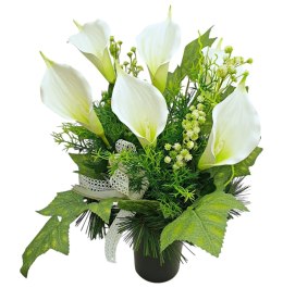 BUKIET WKŁAD DO WAZONU FLAKONU NA GRÓB CMENTARZ STROIK KWIATY