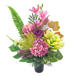 Kompozycja kwiatowa komplet zestaw stroiki na cmentarz grób