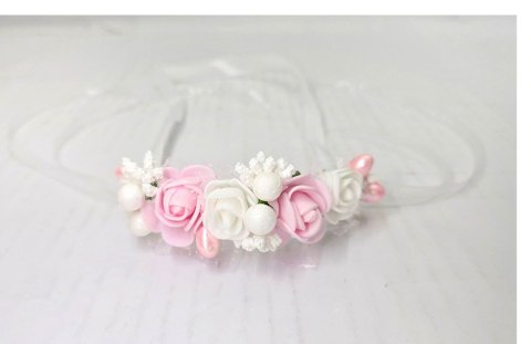 OZDOBA NA ŚWIECE DO CHRZTU PROFITKA DEKORACJA ŚWIECY Z KWIATUSZKÓW