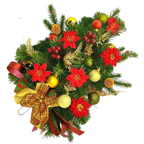 STROIK ŚWIĄTECZNY ALTERNATYWA DLA CHOINKI NA ŚCIANĘ DRZWI DO ZAWIESZENIA