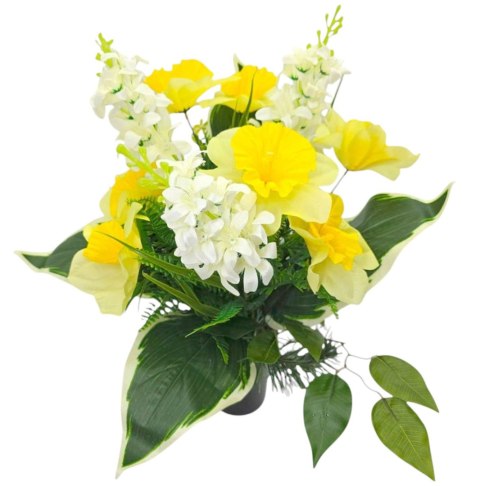 WIOSENNY BUKIET WKŁAD DO WAZONU KWIATY NA CMENTARZ GRÓB POMNIK ŻONKILE