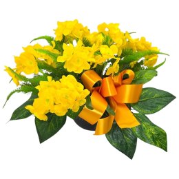 WIOSENNY STROIK NA CMENTARZ KWIATY NA GRÓB POMNIK Z OBCIĄŻENIEM ŻONKILE