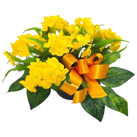 WIOSENNY STROIK NA CMENTARZ KWIATY NA GRÓB POMNIK Z OBCIĄŻENIEM ŻONKILE