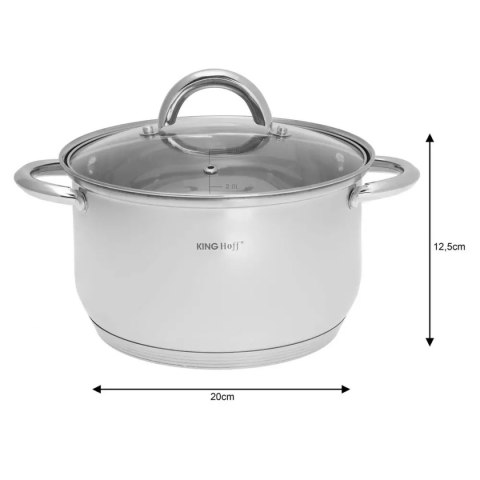 12 ELEMENTOWY ZESTAW GARNKÓW KINGHOFF KH-4457