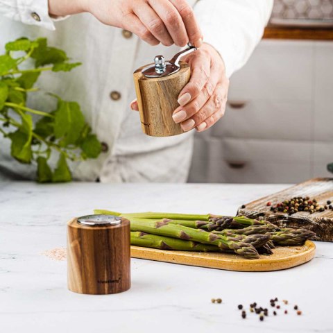 AKACJOWY MŁYNEK DO PIEPRZU + SOLNICZKA KLAUSBERG KB-7859