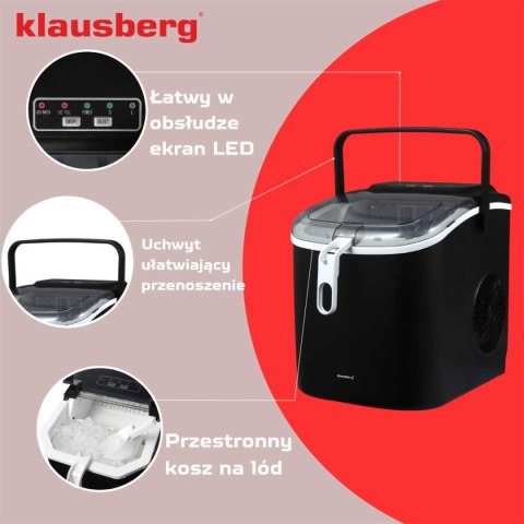 AUTOMATYCZNA KOSTKARKA DO LODU 1,2L 100W KLAUSBERG KB-7882