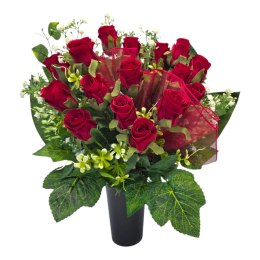 Bukiet flakon stroik na cmentarz kompozycja kwiatowa na grób