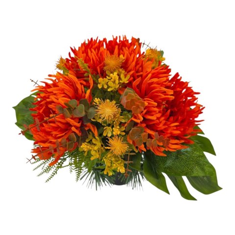 Bukiet flakon stroik na cmentarz kompozycja kwiatowa na wszystkich świętych