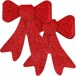 Kokardy na choinkę dekoracja stroik ozdobne zawieszki duże zestaw 2 szt