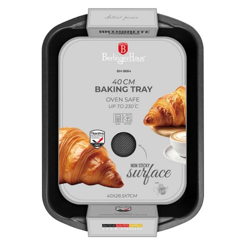 BRYTFANNA FORMA TYTANOWA 40x28cm BERLINGER HAUS BH-8684 ANTRACITE