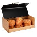 CHLEBAK BAMBUSOWY POJEMNIK NA PIECZYWO E-6067 CZARNY